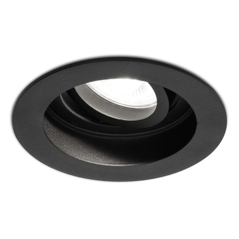 Laredo LED inbouwspot GU10 5 Watt 400 lumen 6400K daglicht wit Dimbaar verzonken Rond Kantelbaar IP20 Voor binnen Zwart