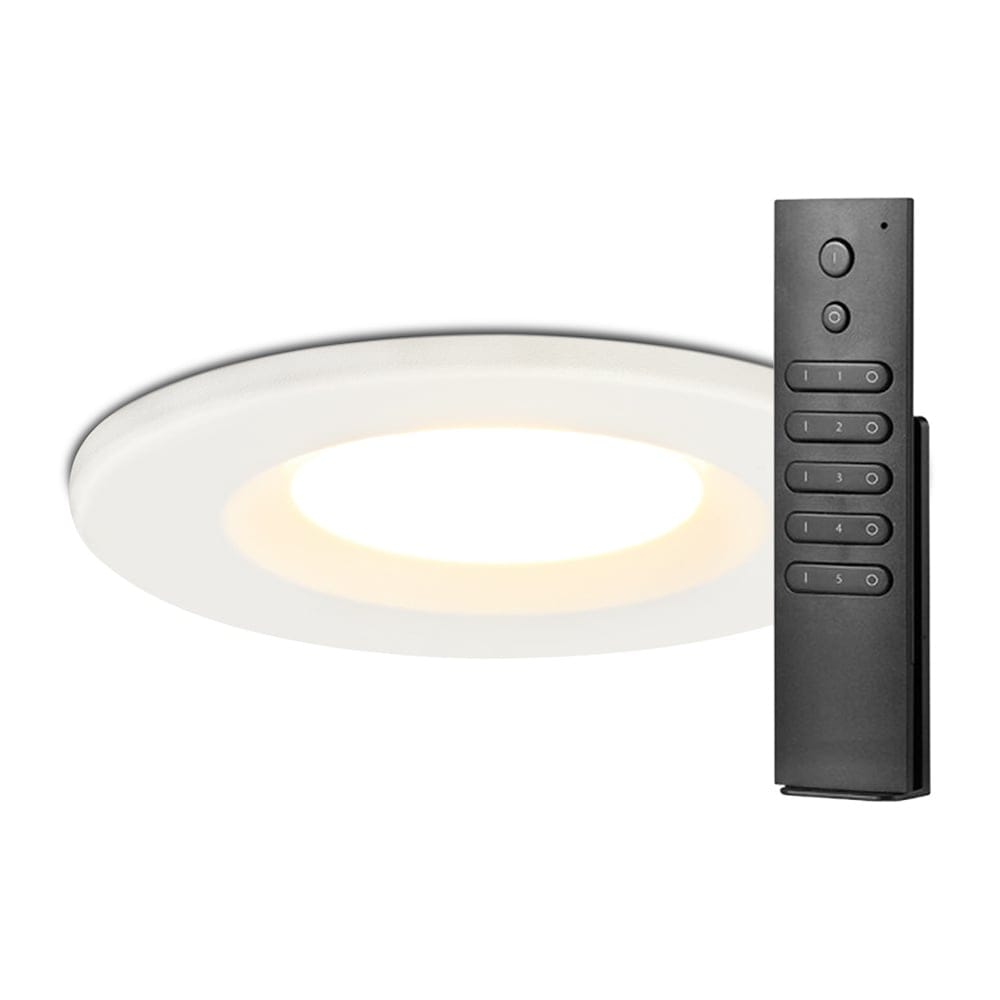 Set van 14 stuks dimbare LED inbouwspots wit Venezia 6 Watt 2700K IP65 incl. afstandsbediening afbeelding