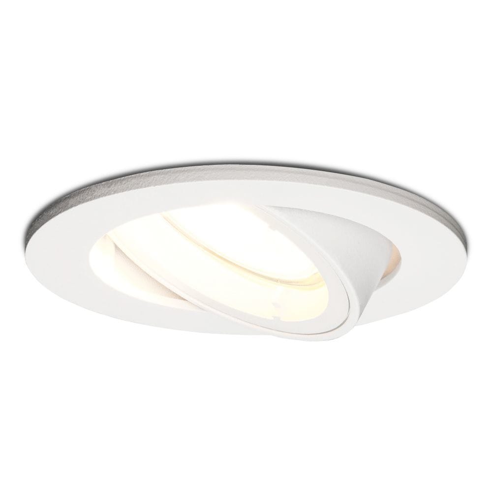 Dublin LED inbouwspot - 4 Watt 345 Lumen - 4000K Neutraal wit - GU10 - Dimbaar - Rond - Kantelbaar - IP20 waterdicht - Wit afbeelding 1