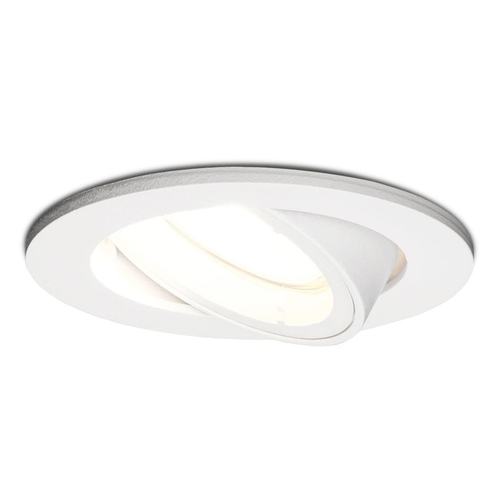 Dublin LED inbouwspot 5 Watt 400 Lumen 6000K Daglicht wit GU10 Dimbaar Rond Kantelbaar IP20 waterdicht Wit