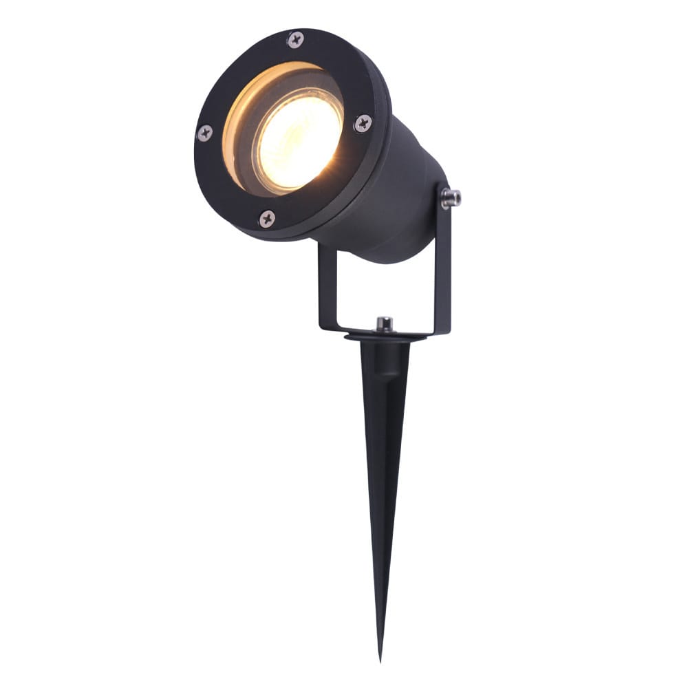 Sydney LED prikspot - Dimbaar - Kantelbaar - Aluminium - GU10 fitting - IP65 waterdicht - Zwart afbeelding