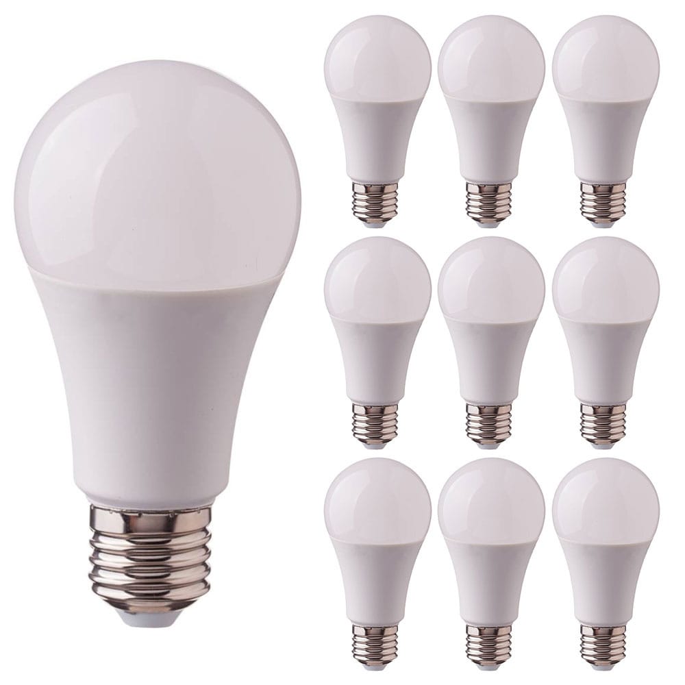 10x E27 LED Lamp - 8.5 806 lumen - 3000K warm wit - Vervangt 60 Watt - E27 fitting - A60 lamp - Grote fitting afbeelding