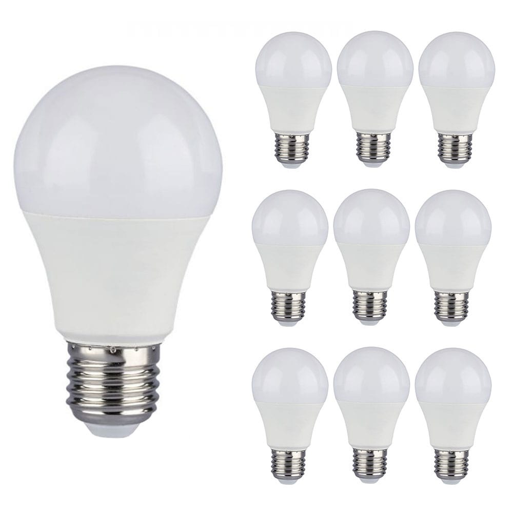 10x E27 LED Lamp - 11 Watt 1055lm - 3000K warm wit - Vervangt 60 Watt - E27 fitting - A60 lamp - Grote fitting afbeelding