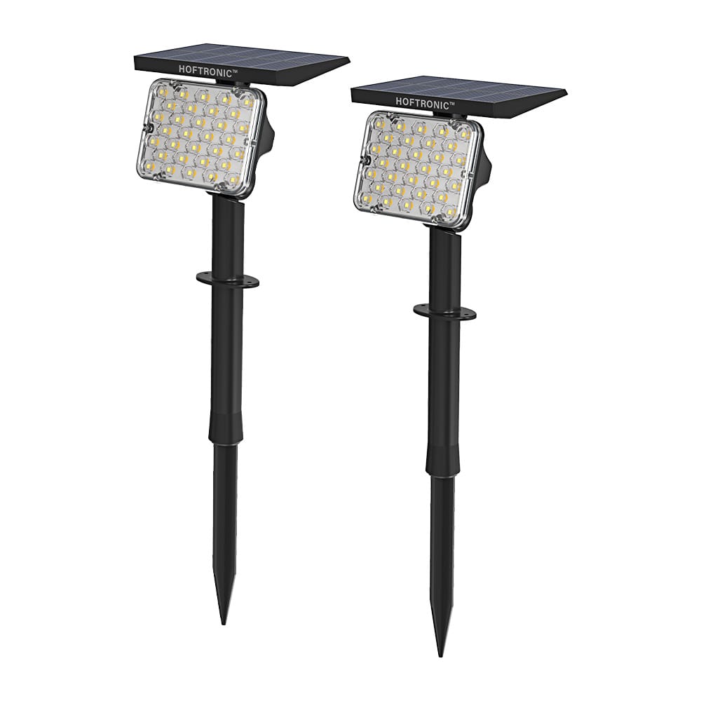 Set van 2 Eagle solar Prikspots - Incl. Schemerschakelaar - PIR - CCT 3000K en 4000K - 4 lichtstanden - 200lm - 6-12 uur brandtijd - Kantelbaar - IP65 waterdicht - Tuinspot afbeelding