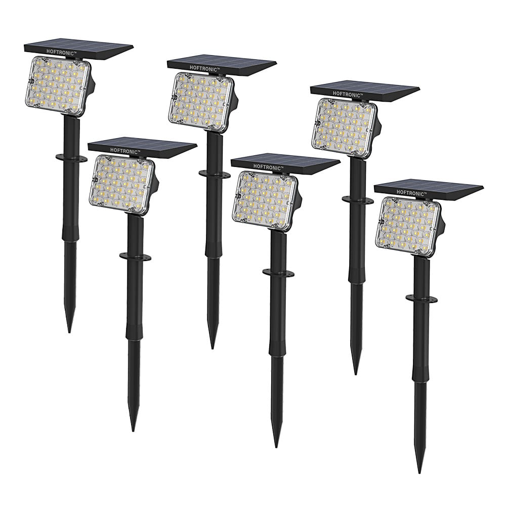 Set van 6 Eagle solar Prikspots - Incl. Schemerschakelaar - PIR - CCT 3000K en 4000K - 4 lichtstanden - 200lm - 6-12 uur brandtijd - Kantelbaar - IP65 waterdicht - Tuinspot afbeelding