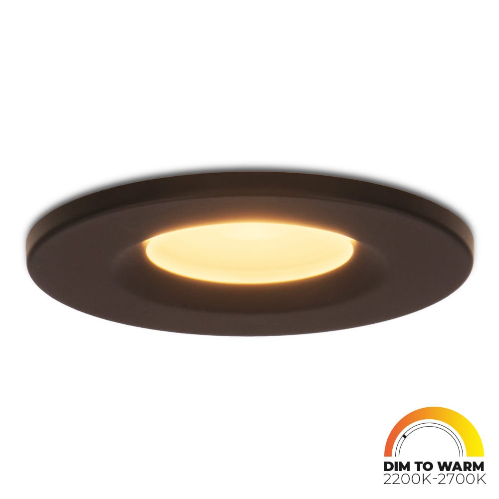 Venezia LED inbouwspot - 6 Watt 460lm - Dim to warm - Rond - Dimbaar - IP65 waterdicht - Zwart - Voor binnen, buiten en badkamer afbeelding