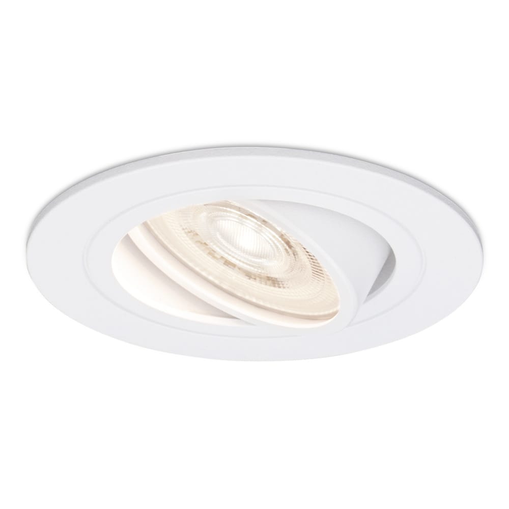 Pittsburg LED inbouwspot - 3,8W 270lm - GU10 LED Module - Extra plat 58mm - 4000K neutraal wit - Dimbaar - Rond - Kantelbaar - Voor binnen - Wit afbeelding