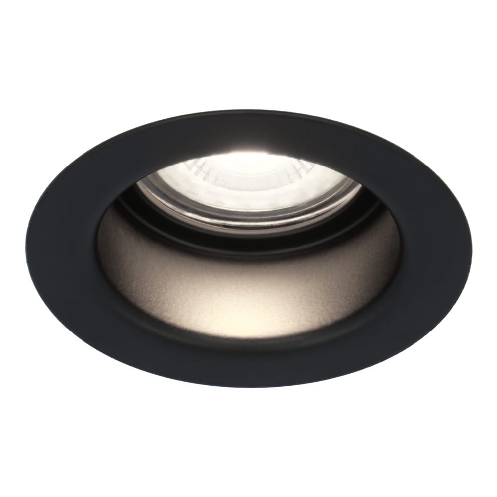 Mari - LED platte inbouwspots met lage inbouwdiepte 58mm - 3,8 Watt 270 Lumen - 6000K Daglicht wit - GU10 LED Module - Verzonken - Dimbaar - Rond - IP65 waterdicht - Zwart afbeelding