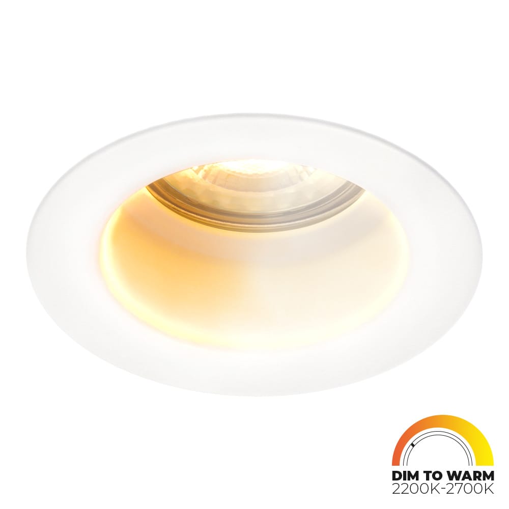 Mari - LED platte inbouwspots met lage inbouwdiepte 58mm - 3,8 Watt 230 Lumen - Dim to Warm - GU10 LED Module - Verzonken - Dimbaar - Rond - IP65 waterdicht - Wit afbeelding