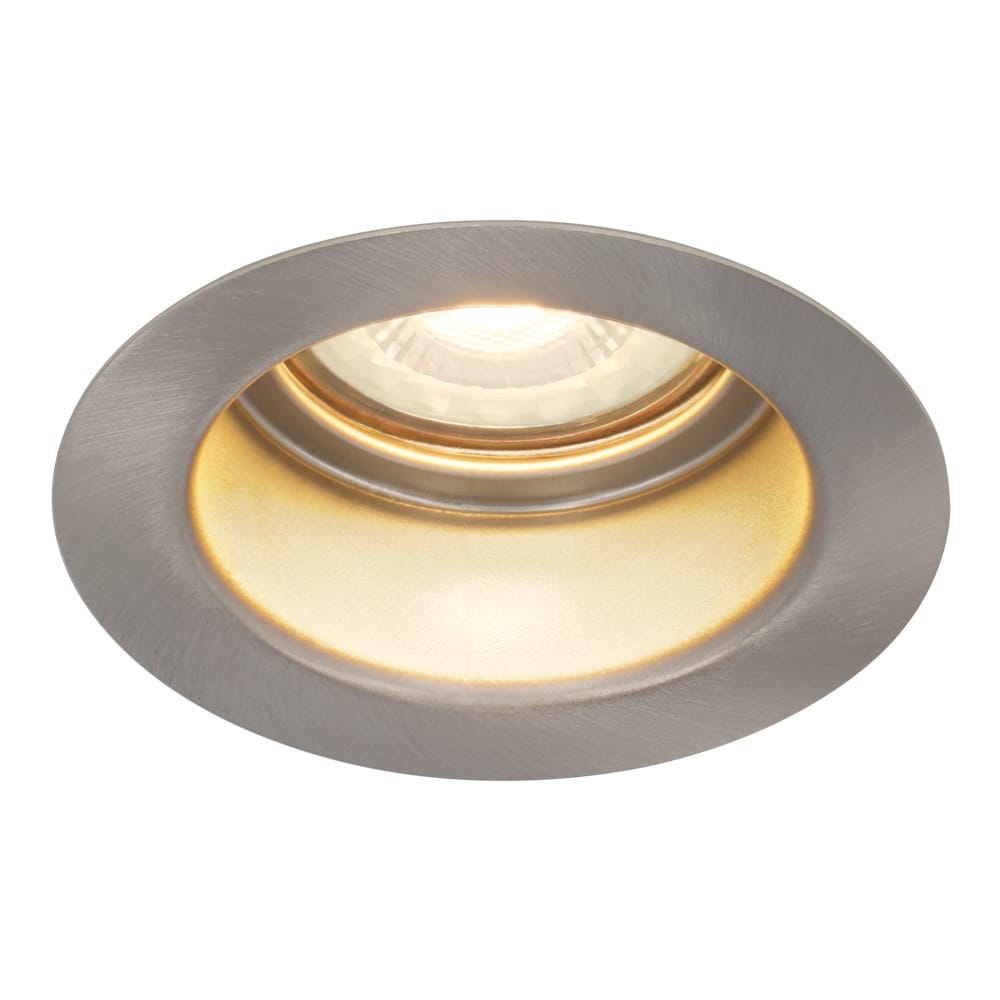 Mari - LED platte inbouwspots met lage inbouwdiepte 58mm - 3,8 Watt 270 Lumen - 2700K Warm wit - GU10 LED Module - Verzonken - Dimbaar - Rond - IP65 waterdicht - RVS afbeelding