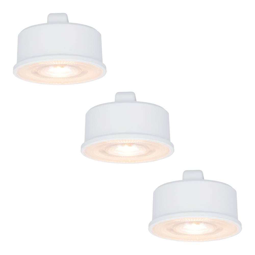 3x LED Module - Dimbaar - 3.8W 270lm - 2700K warm wit - Vervangt 50 Watt - GU10 fitting - Plat - Universele fitting afbeelding