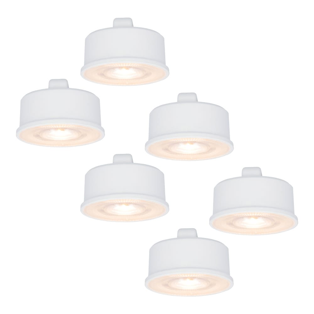 6x LED Module - Dimbaar - 3.8W 270lm - 2700K warm wit - Vervangt 50 Watt - GU10 fitting - Plat - Universele fitting afbeelding