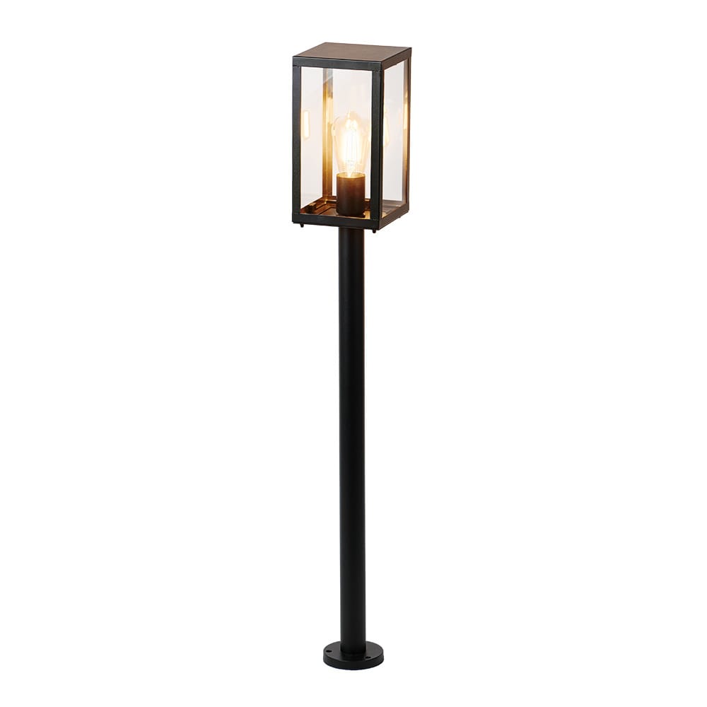 Casey Smart LED sokkellamp - 100cm - 7 Watt 806 lumen - IP65 waterdicht - 1800K - 6500K wit - Warm tot koud wit - Wifi + Bluetooth - Buitenlamp - E27 ST64 Filament lichtbron - Zwart - Google Home, Amazon Alexa en Siri afbeelding