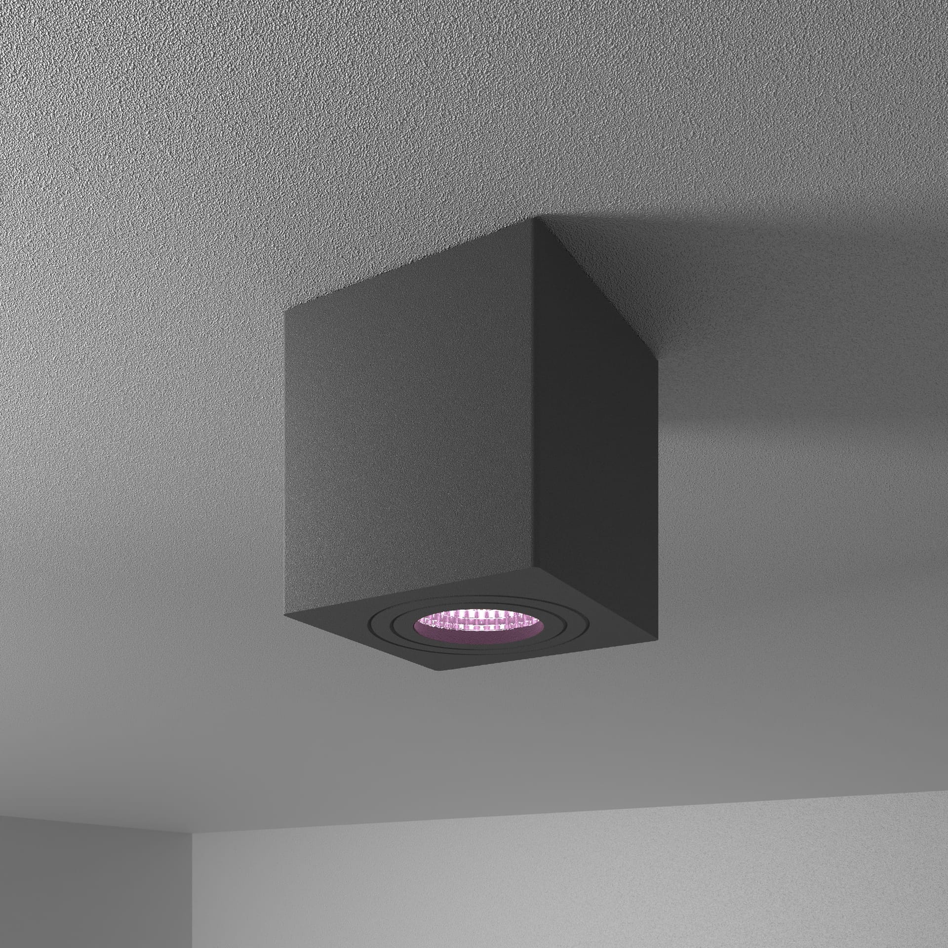 Gibbon - LED smart opbouwspot - vierkant - IP65 waterdicht - GU10 - RGBWW - Wifi + Bluetooth - Google Home, Amazon Alexa en Siri - Zwart - Bestuurbaar via App en Stem afbeelding