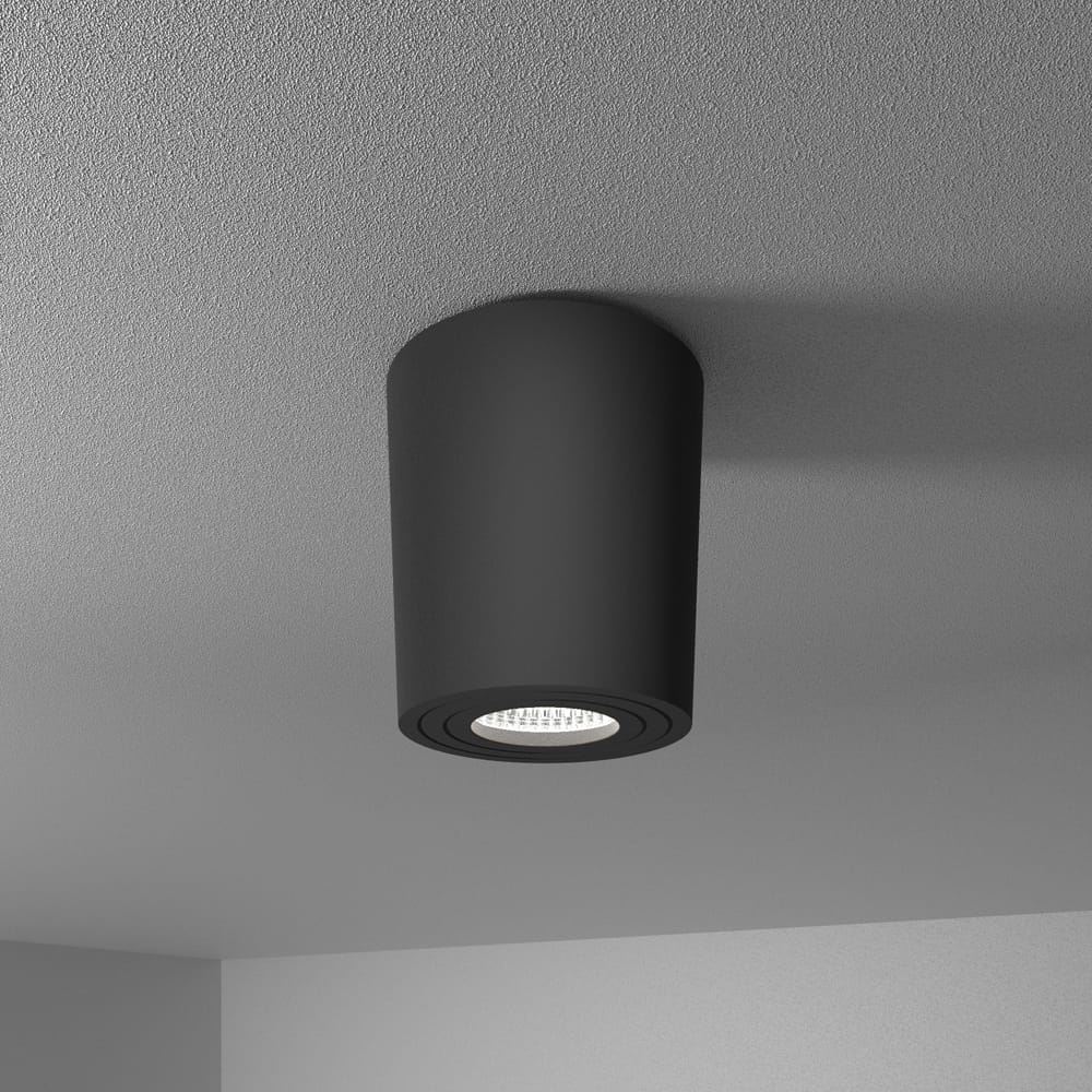 Paxton LED Opbouwspot - 5 Watt 400 Lumen - 6000K daglicht wit - GU10 - Badkamer Opbouwspot - Kantelbaar - Dimbaar - IP65 waterdicht - Rond - Voor binnen en buitengebruik - Zwart afbeelding