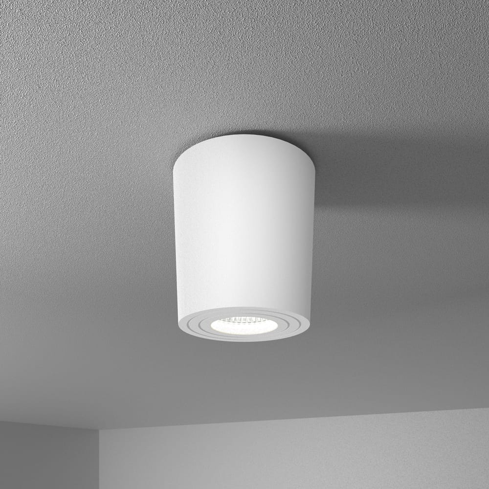 Paxton LED Opbouwspot - 5 Watt 400 Lumen - 6000K daglicht wit - GU10 - Badkamer Opbouwspot - Kantelbaar - Dimbaar - IP65 waterdicht - Rond - Voor binnen en buitengebruik - Wit afbeelding