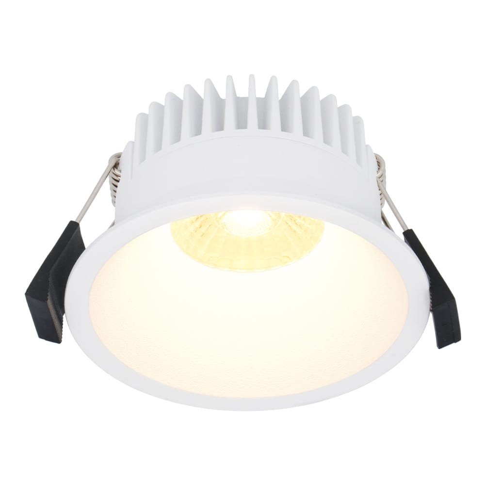 Finn LED inbouwspot - 10 Watt 900lm - 2700K warm wit - Dimbaar - Rond - Verzonken - IP44 waterdicht - Wit - Voor binnen, buiten en badkamer afbeelding