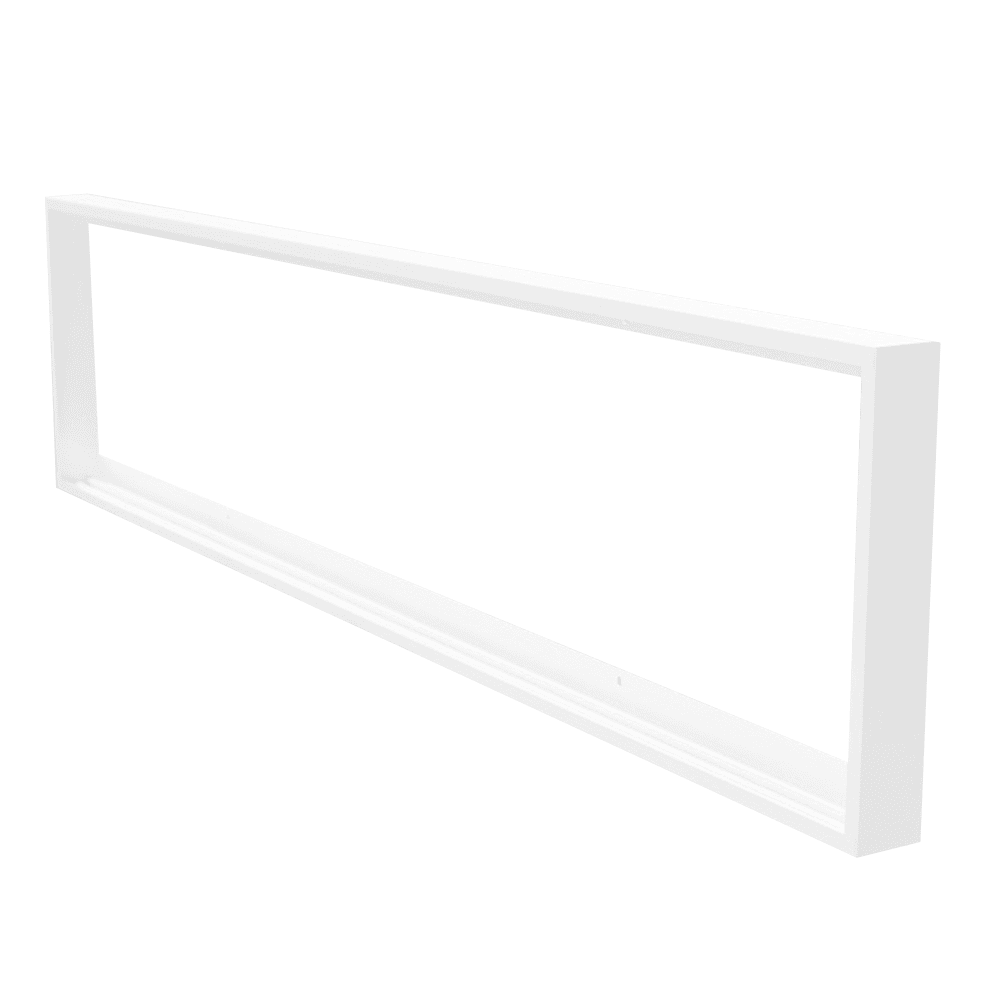 Opbouwframe voor LED Paneel - Geschikt voor 30x 120 cm LED Panelen - Plug & Play kliksysteem -62mm - Wit afbeelding