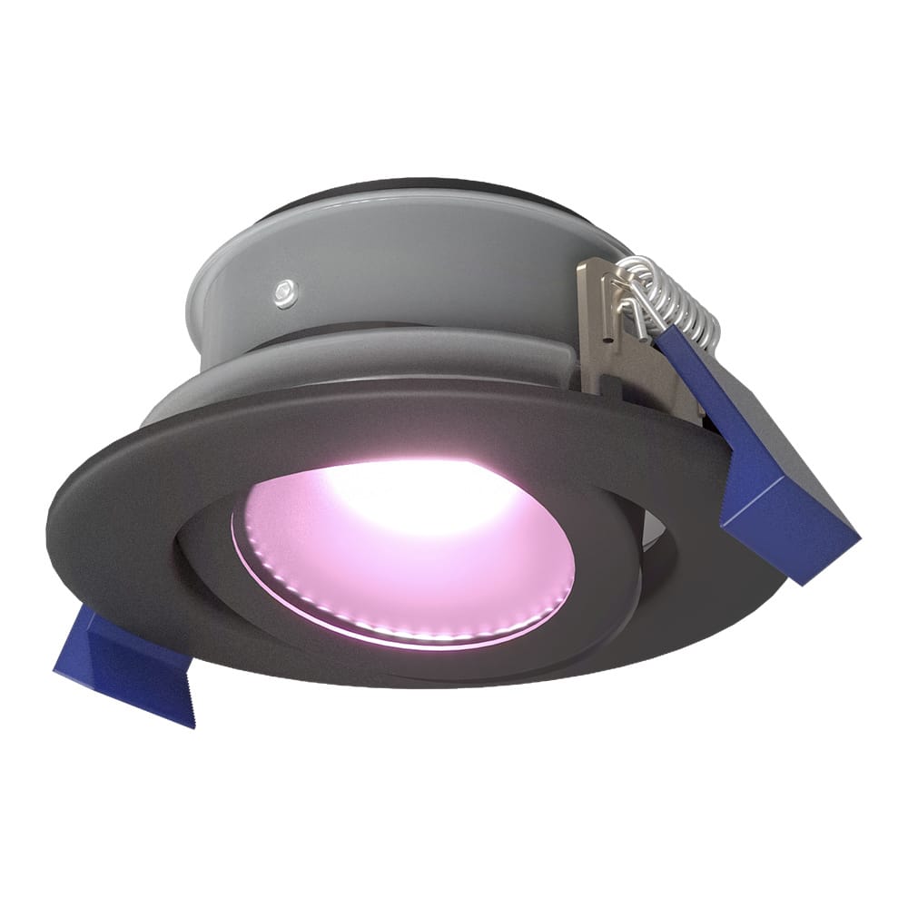 Lima smart inbouwspot Wifi Bluetooth RGBWW GU10 5,5 Watt 345 Lumen Kantelbaar Google Home, Amazon Alexa en Siri IP65 Zwart IP65 Waterdicht Bestuurbaar via app en stem