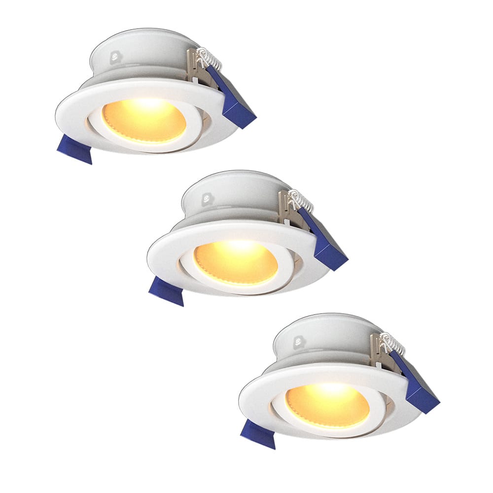 Set van 3 Lima LED inbouwspots - 4 Watt 345 lumen - 2700K Warm wit - GU10 - Dimbaar - Rond - Kantelbaar - IP65 Waterdicht - Wit - Voor binnen, buiten en badkamer afbeelding