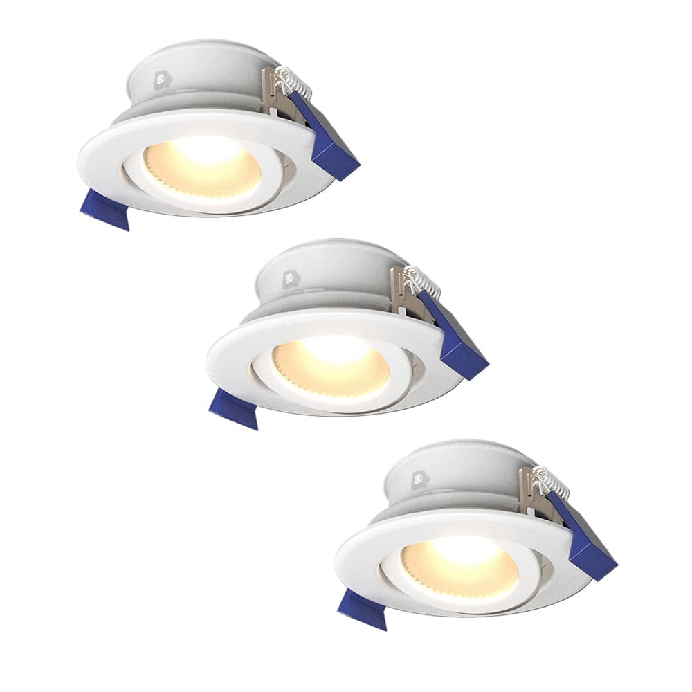 Set van 3 Lima LED inbouwspots - 5 Watt 400 lumen - 4000K neutraal wit - GU10 - Dimbaar - Rond - Kantelbaar - IP65 Waterdicht - Wit - Voor binnen, buiten en badkamer afbeelding