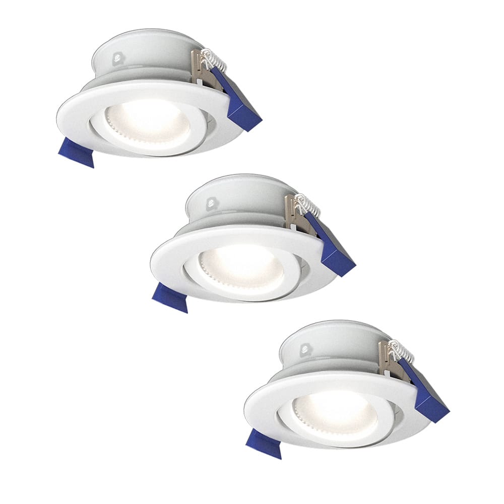 Set van 3 Lima LED inbouwspots - 5 Watt 400 lumen - 6000K daglicht wit - GU10 - Dimbaar - Rond - Kantelbaar - IP65 waterdicht - Wit - Voor binnen, buiten en badkamer afbeelding