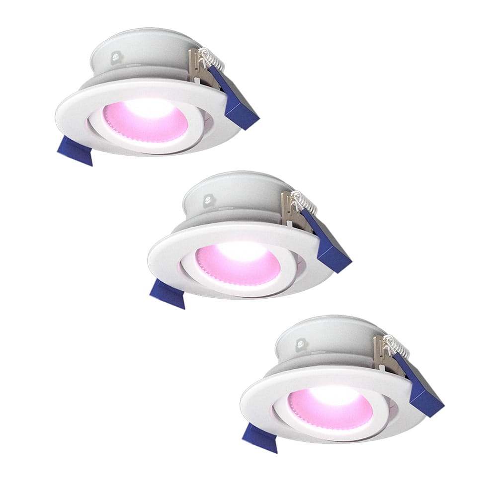 Set van 3 Lima smart inbouwspots - Wifi + Bluetooth - RGBWW - GU10 5,5 Watt 345 Lumen - Kantelbaar - Google Home, Amazon Alexa en Siri - IP65 Waterdicht - Wit - Bestuurbaar via app en stem afbeelding