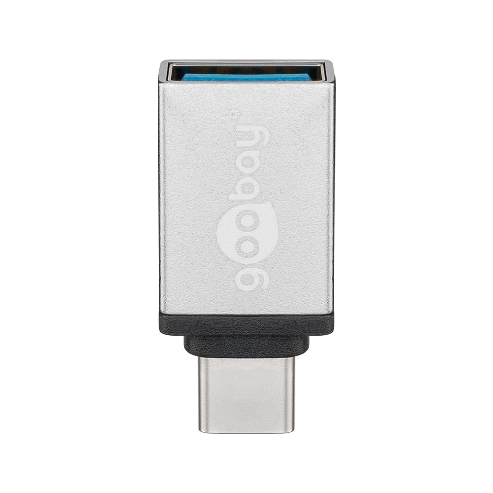 USB 3.2 GEN 1 (USB3.0) USB-C stekker - USB-A (F) naar USB-C (M) - 5Gbit/s - USB adapter - Zilver afbeelding