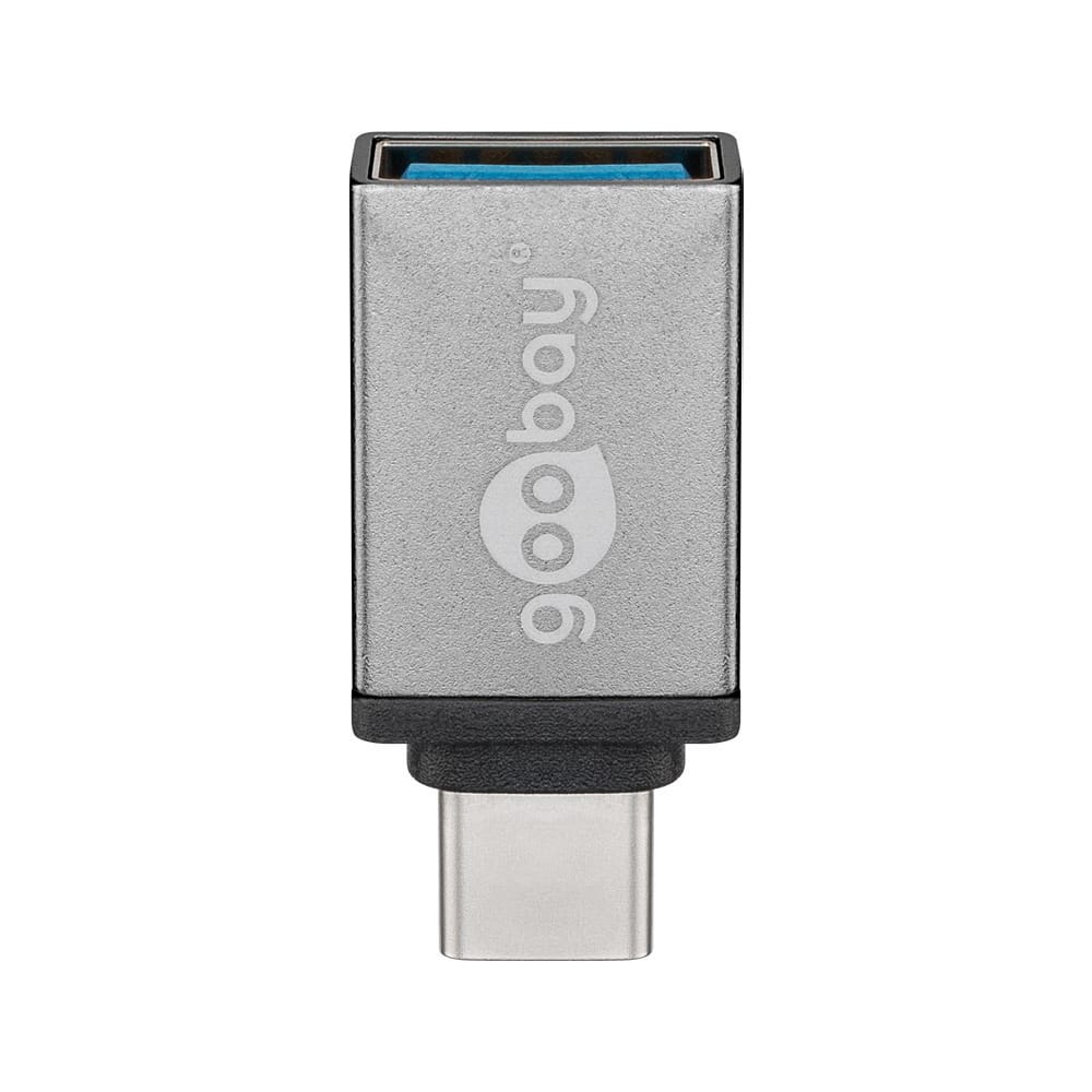 USB 3.2 GEN 1 (USB3.0) USB-C stekker - USB-A (F) naar USB-C (M) - 5Gbit/s - USB adapter - Grijs afbeelding