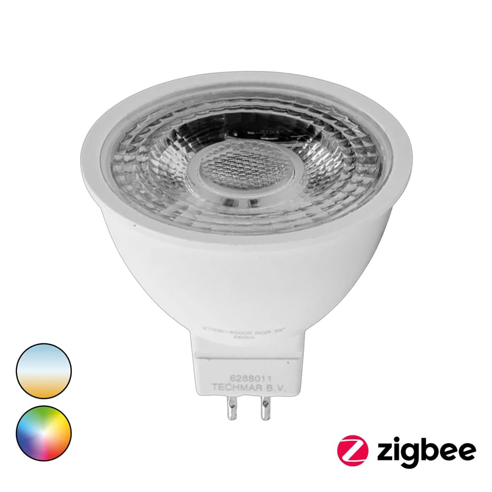 Smart LED Lamp MR16 5 Watt 310 Lumen Zigbee RGBCCT 12V Dimbaar via App Wit