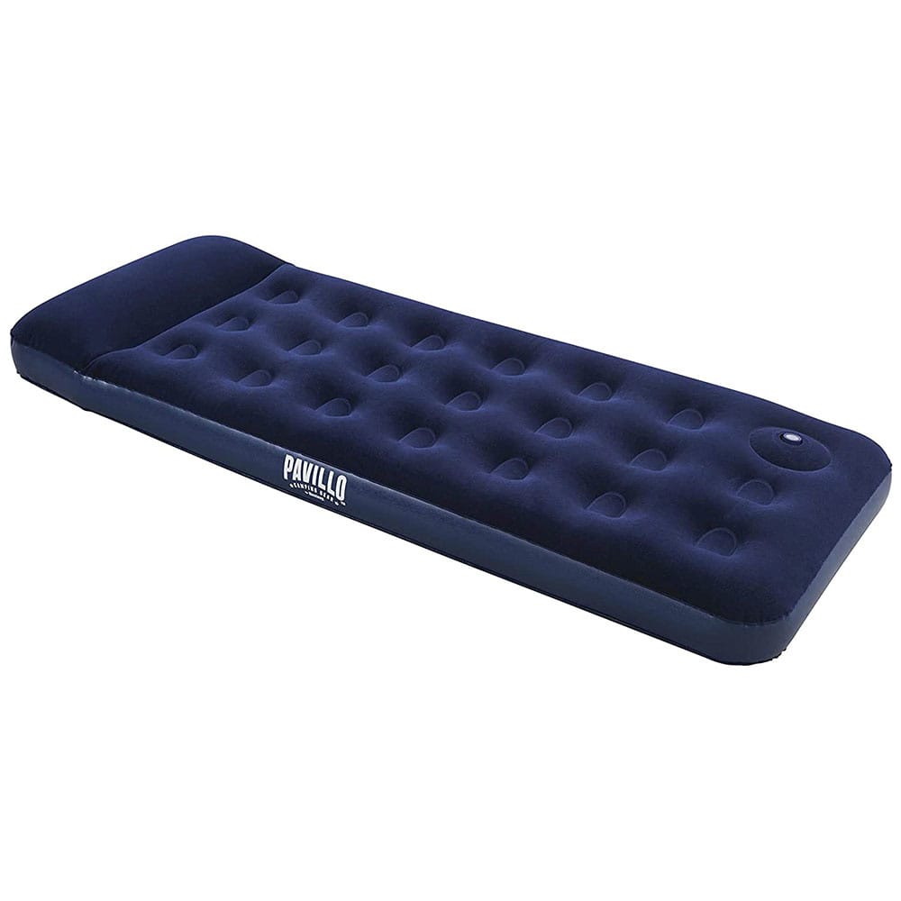 1 persoons luchtbed 28 cm hoogte Ingebouwd hoofdkussen Ingebouwde voetpomp 185x76x28 cm Camping bed