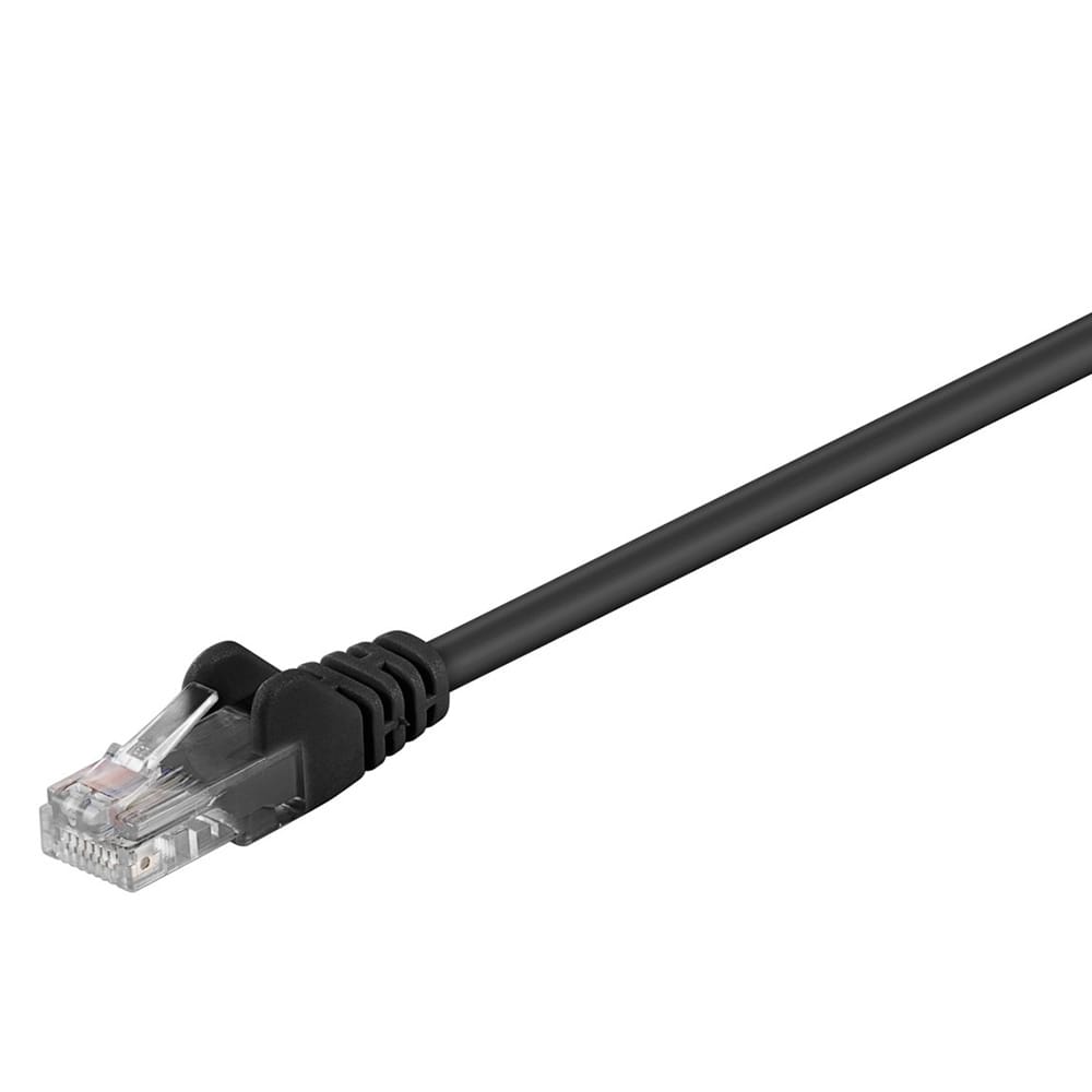 CAT5e 0500 UTP U UTP 5m RJ45 UTP Kabel Ethernet kabel Internetkabel Zwart