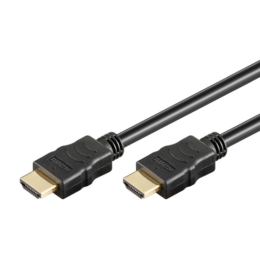 HDMI kabel 1.4 High Speed Geschikt voor 4K Ultra HD 2160p en 3D weergave Beschikt over Ethernet 0.5 meter Korte HDMI kabel Zwart