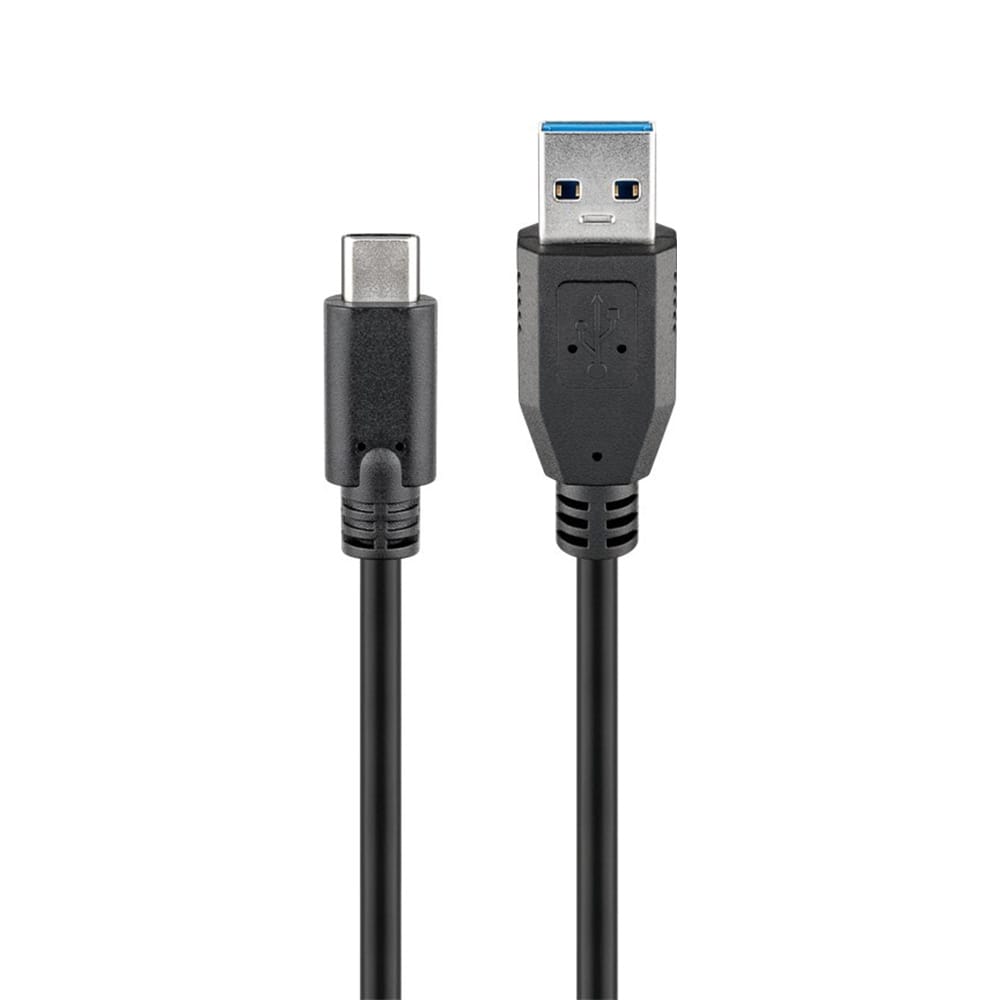 USB 3.2 GEN 1 (USB3.0) Aansluitkabel - USB-C naar USB-A - 5Gbit/s - USB adapter - OTG kabel - 3m - Zwart afbeelding
