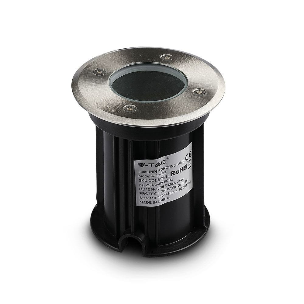 LED Grondspot buiten Dimbaar GU10 fitting Tuinspot Oprit RVS IP65 waterdicht