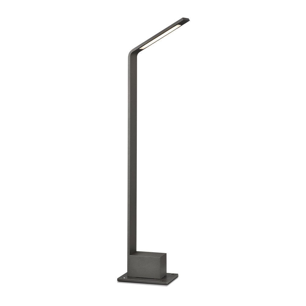 Sally LED sokkellamp - 80cm - 7 Watt - IP65 waterdicht - 4000K neutraal wit - Buitenlamp - Padverlichting - Moderne tuinsokkel - Antraciet afbeelding