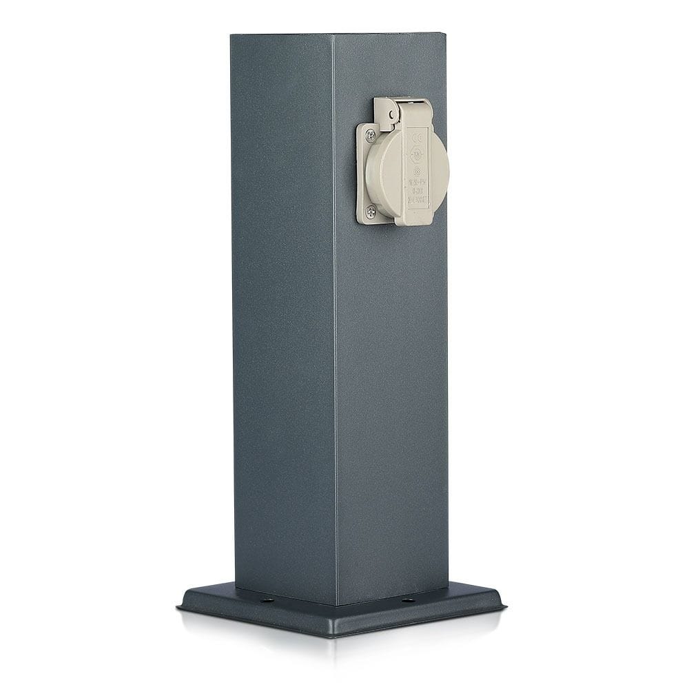 Buitenstopcontact - 2 stopcontacten - IP44 waterdicht - Tuincontactdoos - Stekkerdoos - Antraciet afbeelding