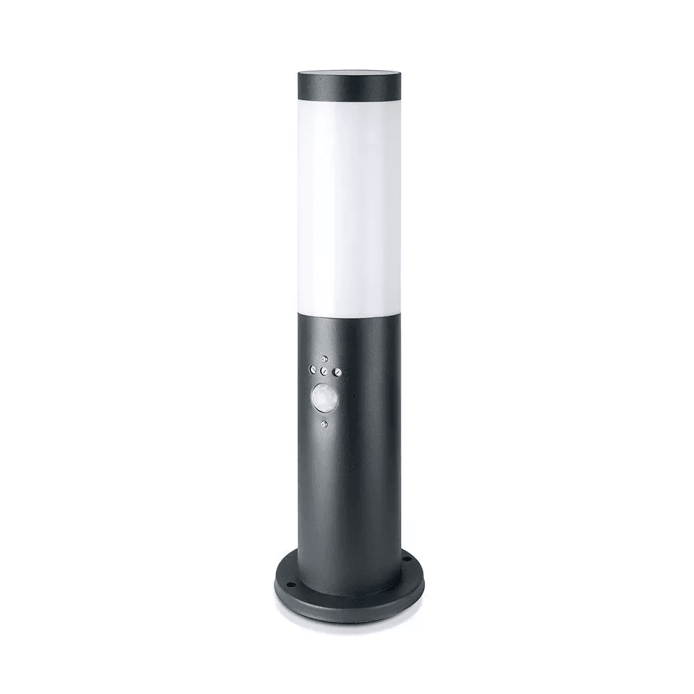 Dally S LED sokkellamp - 45cm - Bewegingssensor en schemerschakelaar - IP44 waterdicht - E27 fitting - Buitenlamp - Antraciet afbeelding