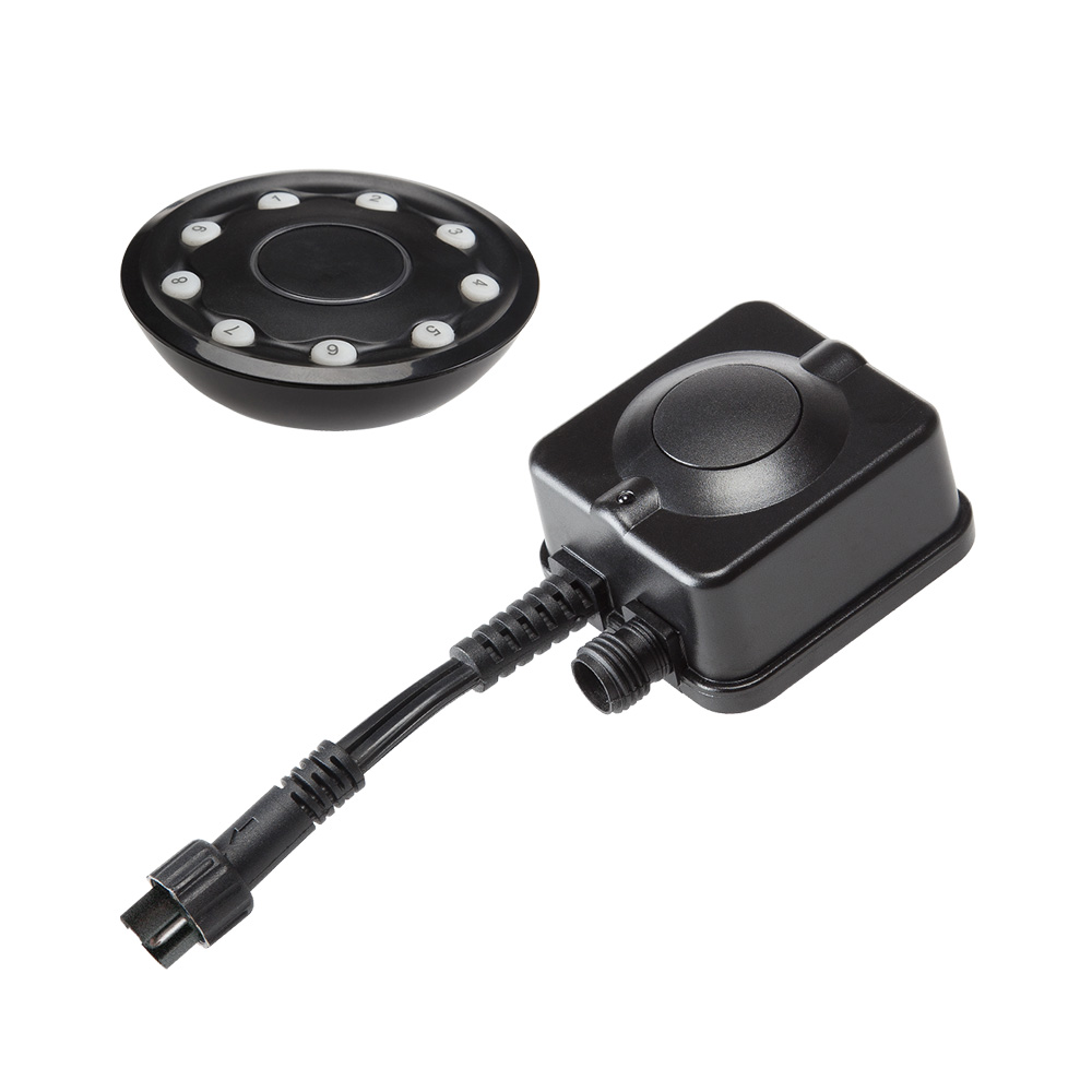 Remote Control incl. Receiver - IP44 - Max. 150 Watt - Black