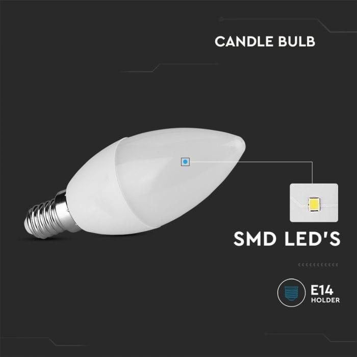 E14 LED Lamp 4,5 Watt 470 Lumen 4000K Neutraal wit Vervangt 40 Watt E14 fitting Kaarslamp Kleine fitting