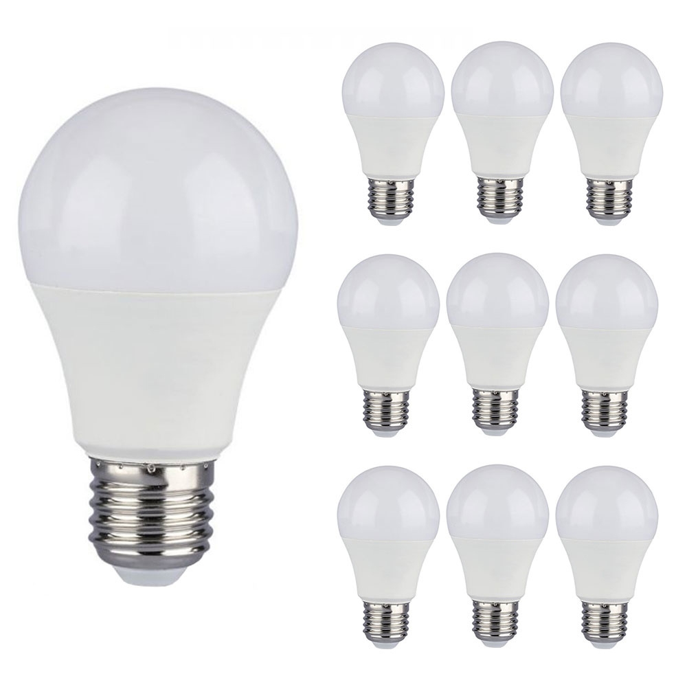 10x Ampoule LED E27 - 9 W - 806 lm - 3000 K Remplace 60 W - A58
