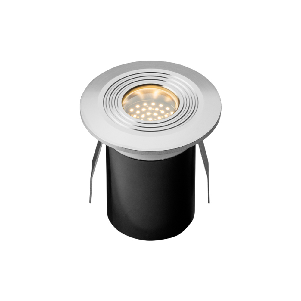 Onyx 30 LED Indbygningsspot - 0.5W - 1lm - 2700K varm hvid - 12V - IP67 - Terrassebelysning - Rustfrit stål