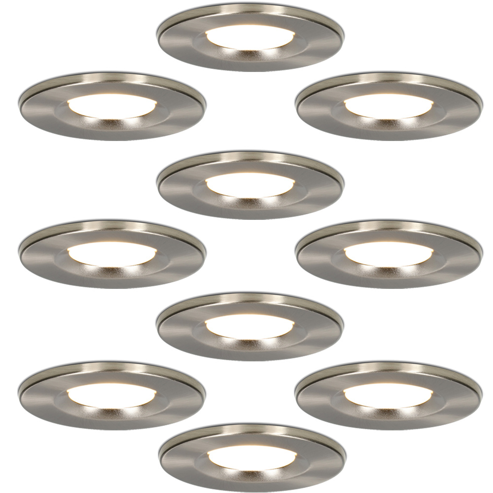 10x Venezia Spots LED Encastrables - 6W 650lm - 2700K - IP65 - inox