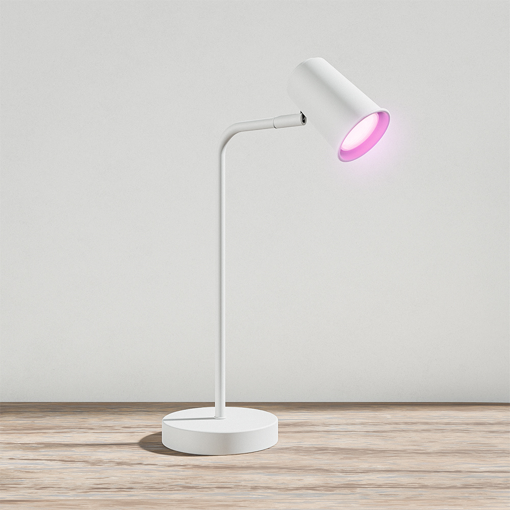 Riga Smart lampe de table - 5W 345lm - Inclinable - RGBWW - Blanc - IP20