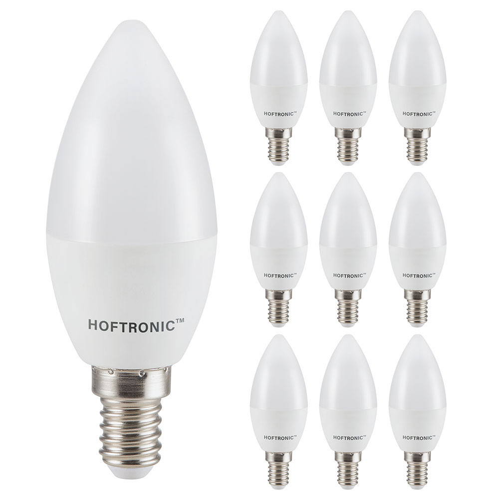 10x Ampoules LED E14 - 4,8 W - 470 lm - 6500 K - Remplace 40 W