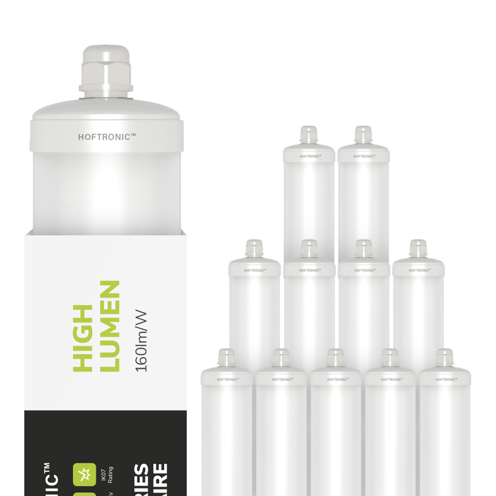 12x Lampe Fluorescente LED 150cm - 32W 5120lm (160lm/W) - IP65 - 6500K - Linkable