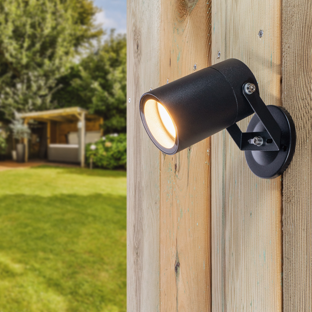 Spikey LED Wandleuchte - Schwarz - Dimmbar - GU10 - 4,5W - 400lm - 2700K - IP65