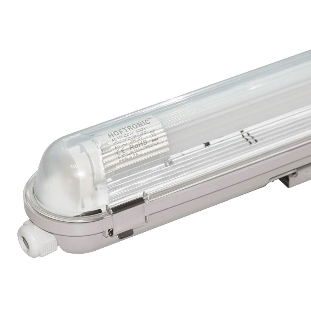 Ecoseries - LED fluorescent light 120cm IP65 - 4000K - 18W 3150lm - Linkable - T8