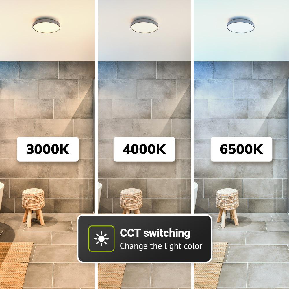 LED Plafondlamp 30W - Ronde Dimbare RGB Lamp in Chroom LED Plafondlamp 30W - Ronde Dimbare RGB Lamp in Chroom