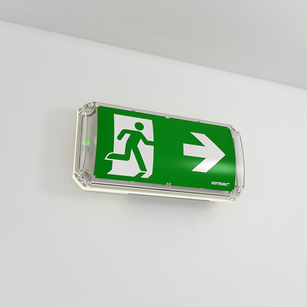 Robus - LED Emergency Light with Battery - IK10 Bulkhead - IP66 - 4.2W 300lm - 3 hour Emergency Batt